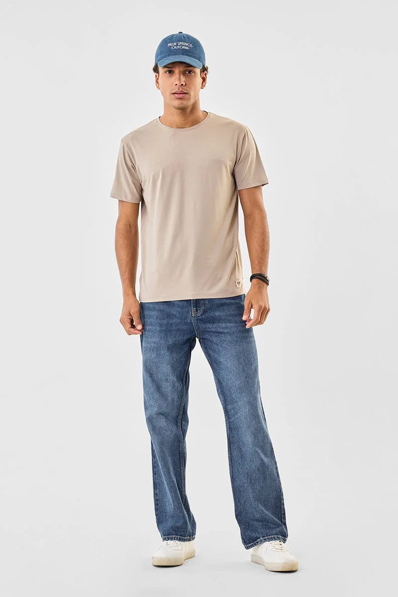 SNITCH Basic Side Slit Stretch T-Shirt